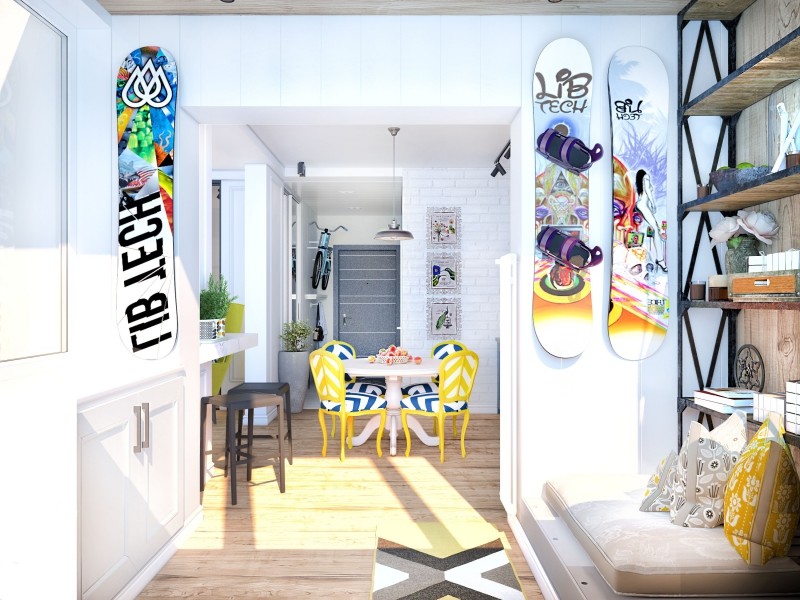 квартира-студия для активных людей