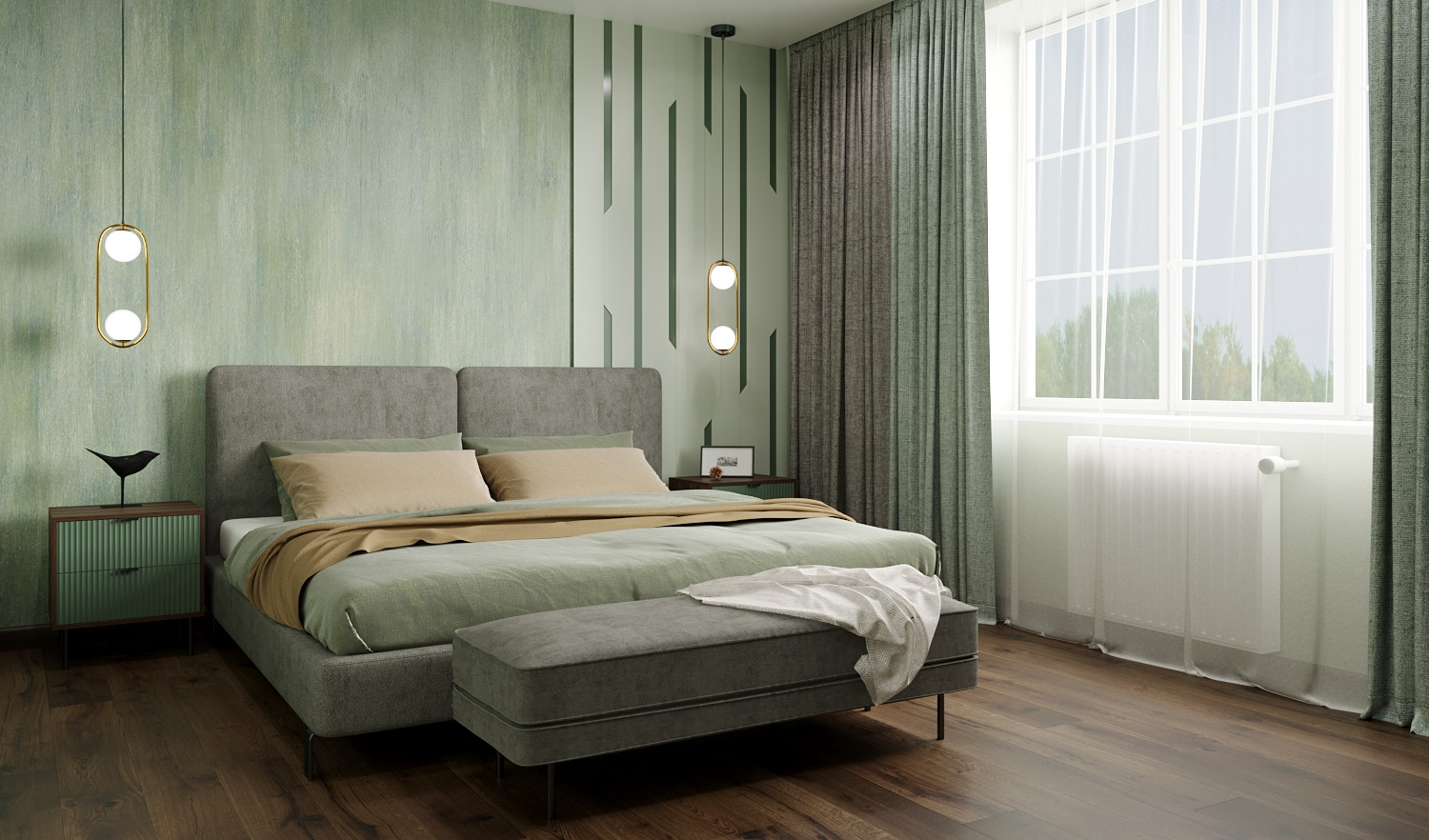 Спальня в частном доме 200 кв.м