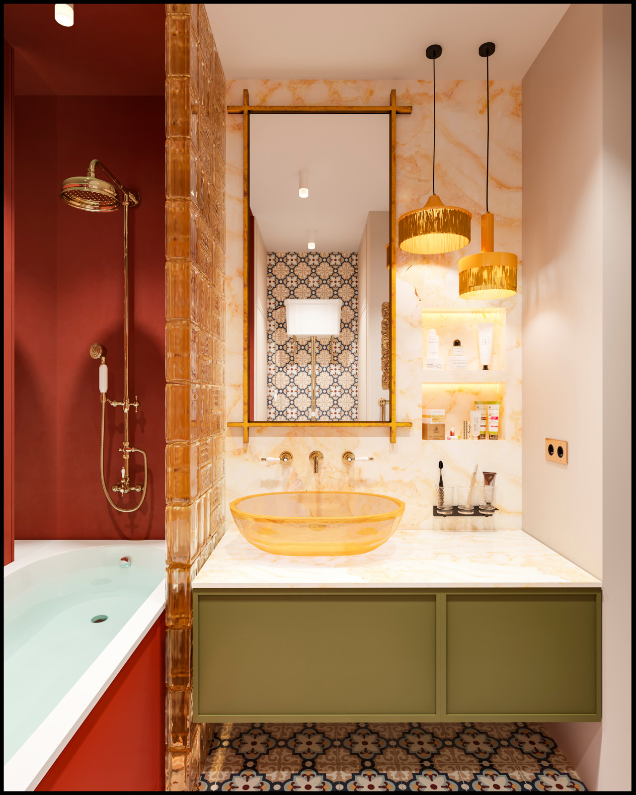 Эклектичный проект квартиры с огромной гардеробной с окном