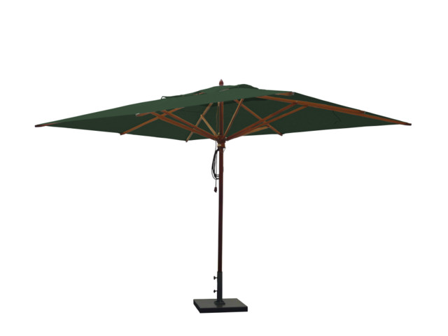 10'x13' Mahogany Umbrella, Forest Green