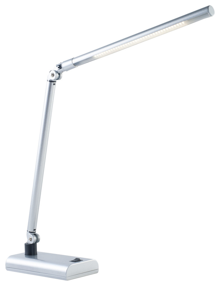 Lavish Home LED Contemporary Desk Lamp - Energy Saving - Silver