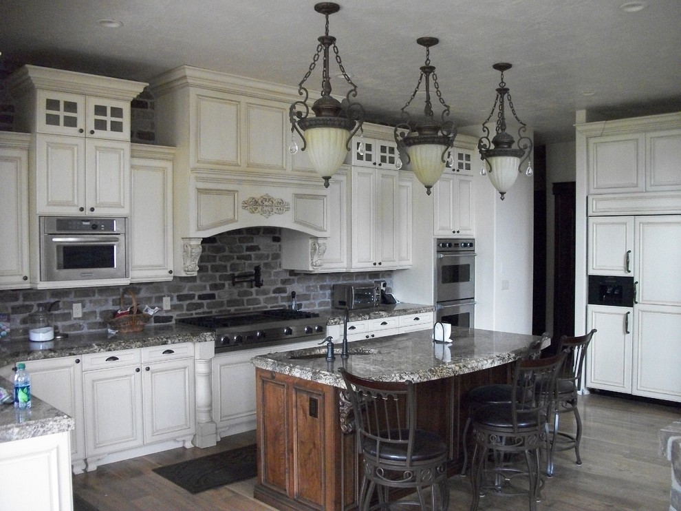 Large traditional kitchen in Salt Lake City.