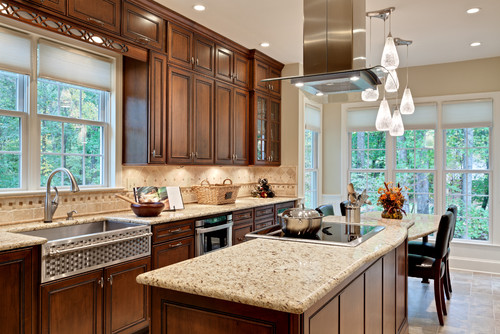 Giallo Ornamental Granite For Warm Elegant Kitchen Design