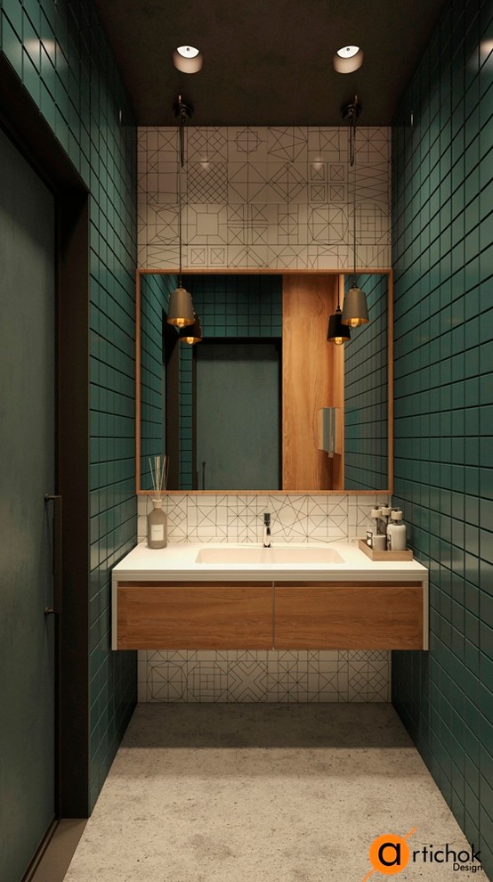 Дизайн санузла в офисе