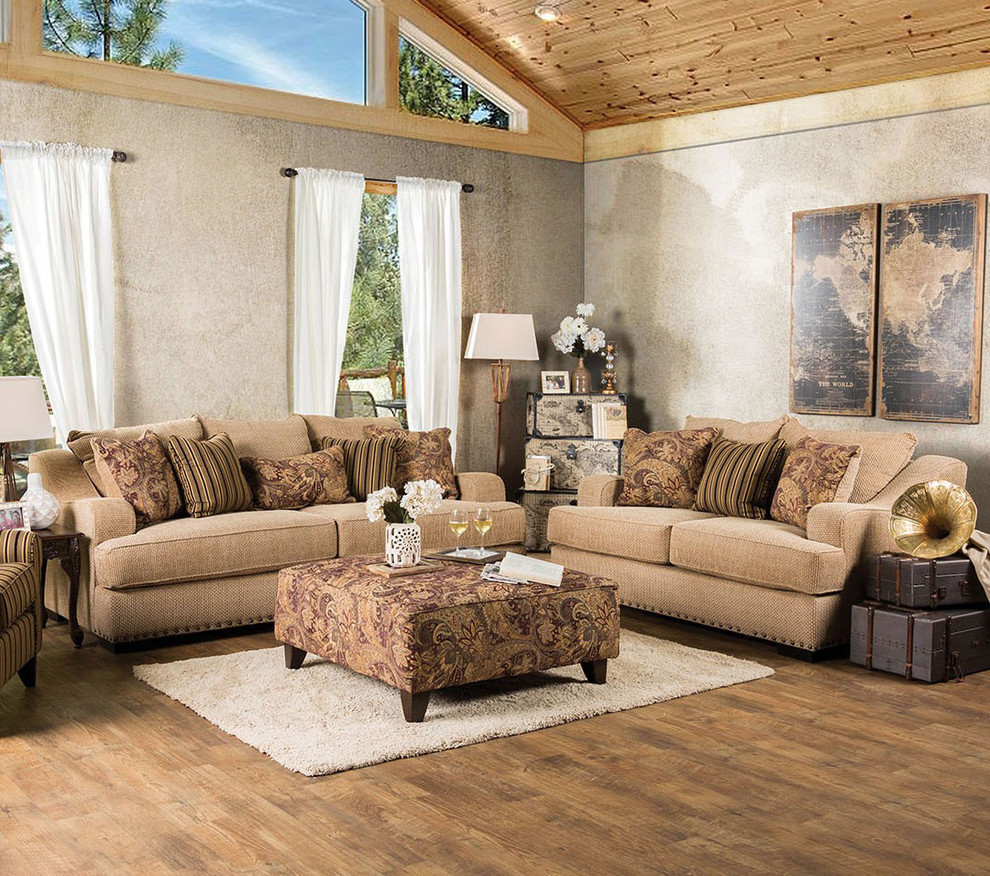 Arklow Sofa Set | Tan - Traditional - Living Room - New York - by BA ...