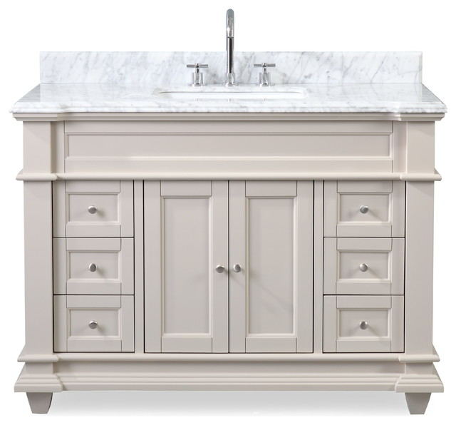 48” Kerianne Taupe Bathroom Sink Vanity Traditional Bathroom
