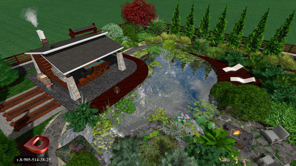 Проект ландшафтного дизайна участка 20 соток,