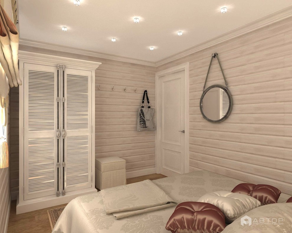 Одноэтажный загородный дом с баней