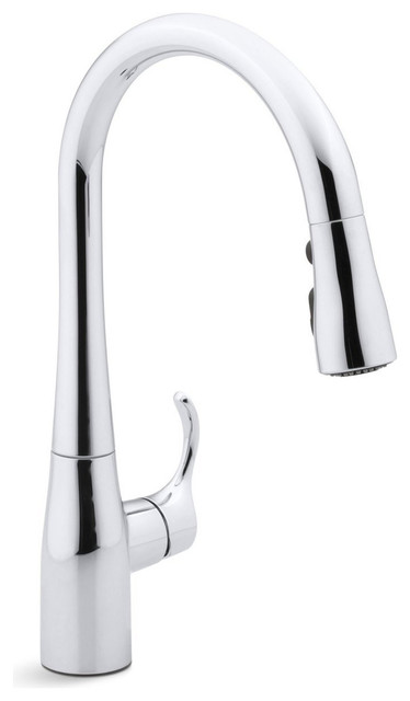 Kohler Simplice Pull-Down Kitchen Faucet With Escutcheon ...