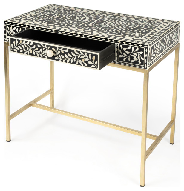 bone inlay writing desk