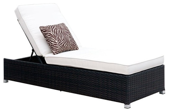 Furniture Of America Walker Adjule Patio Chaise Lounge In White Furniture Of America Walker Adjule Patio Chaise Lounge In White