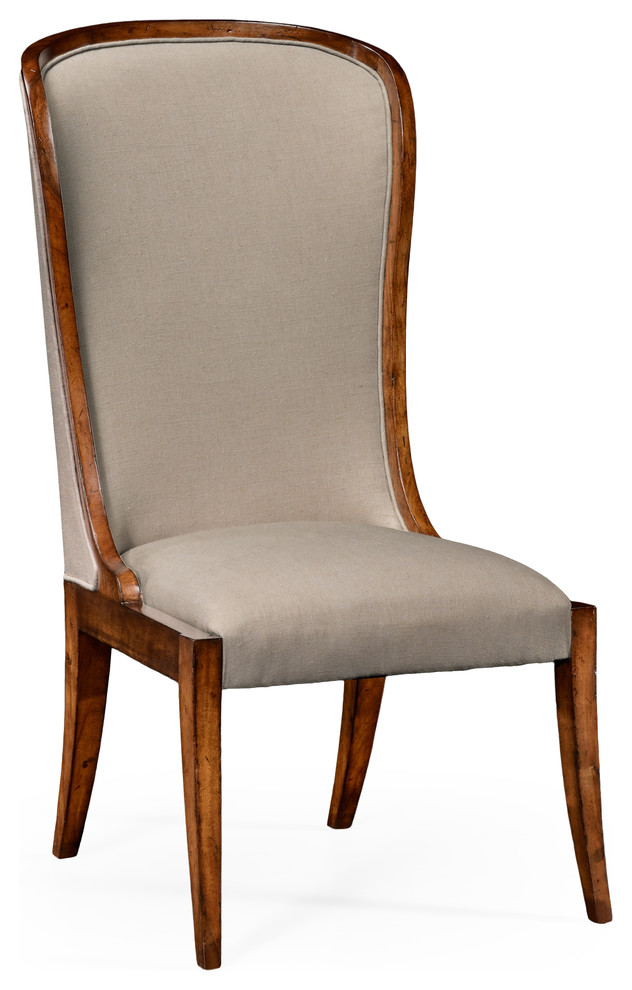High Curved Back Upholstered Dining Side Chair Transitional Dining Chairs by GwG Outlet
