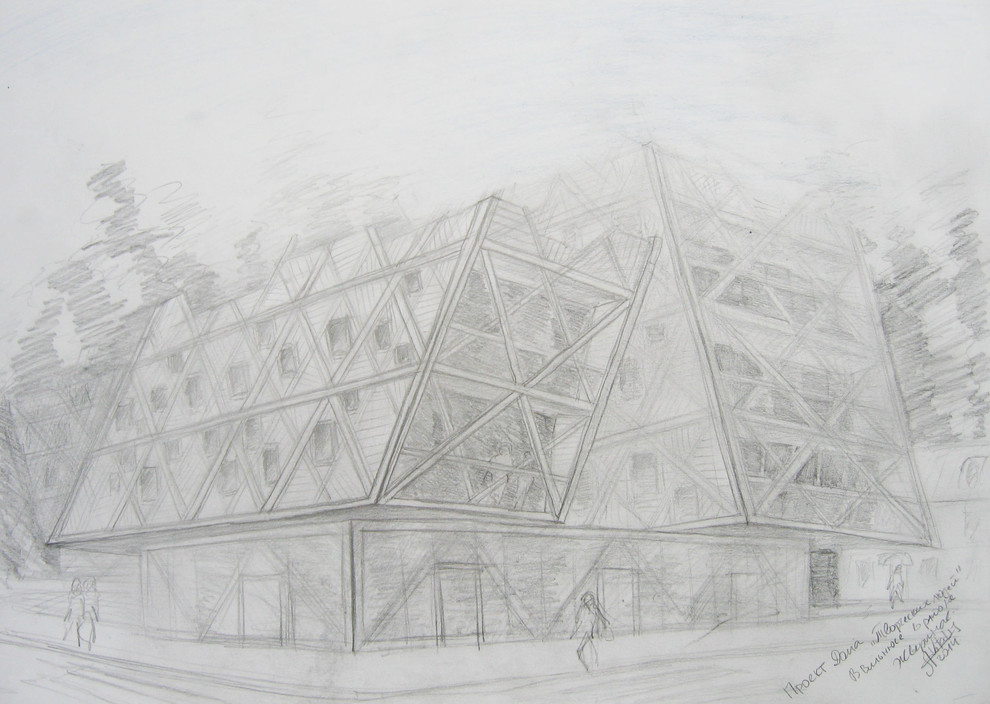 Размышление с карандашом - наброски, малоэтажные частные дома и таунхаусы