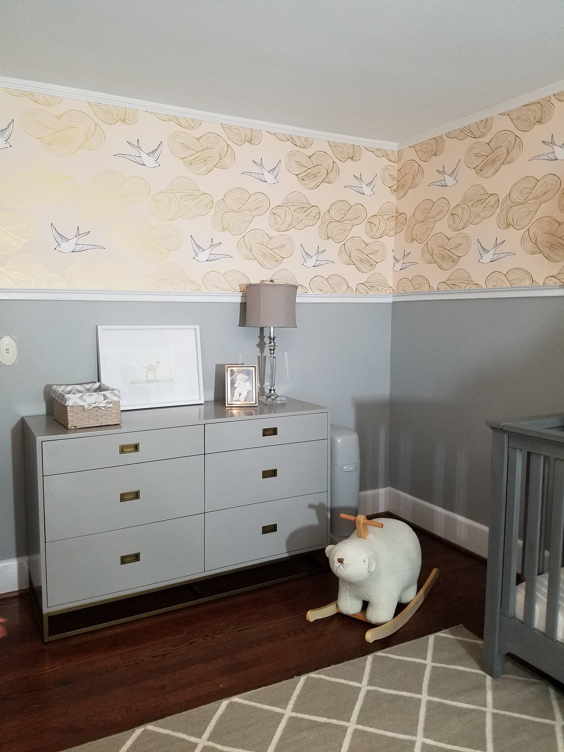 Wallpaper Install:A Nursery Takes Flight