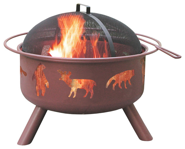 Big Sky Wildlife Georgia Clay Fire Pit Rustic Fire Pits By