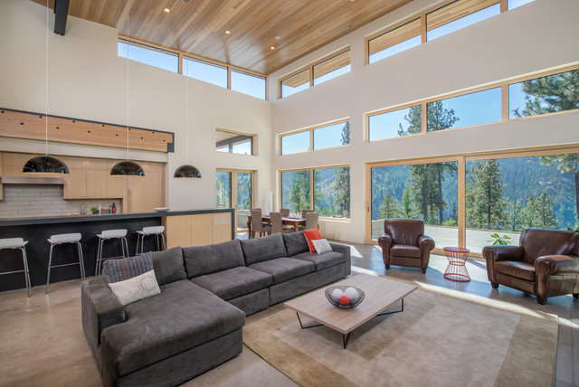 Coeur D'Alene Passive House contemporain-salon