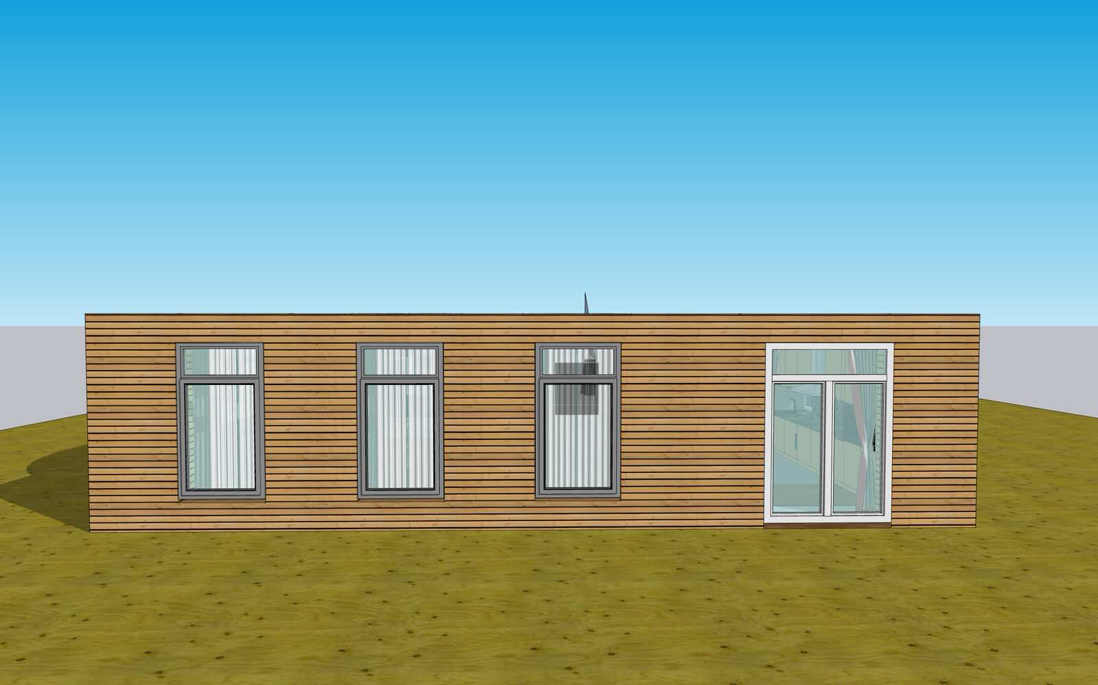 3D визуализация первого этажа дома