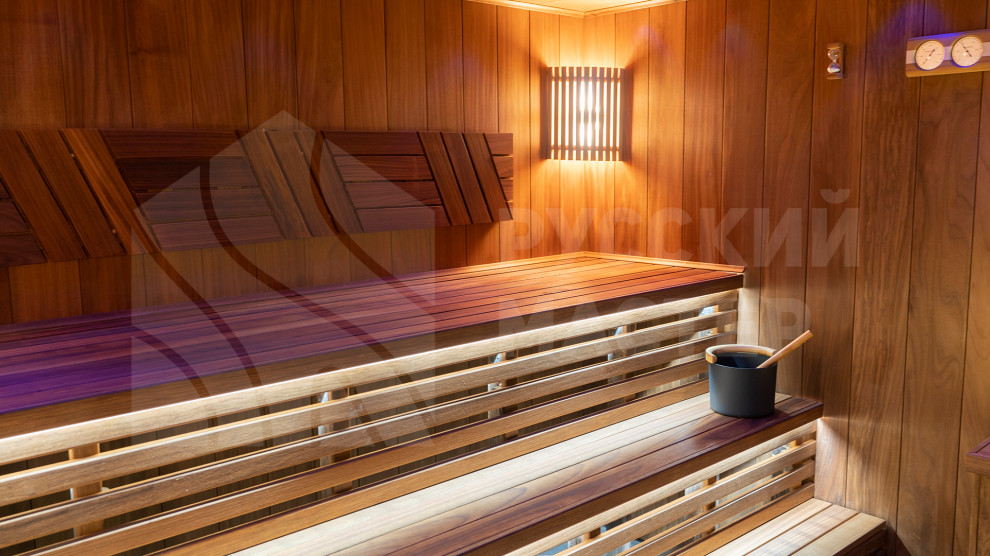 Обзор парной из экзотической и редкой древесины Фраке