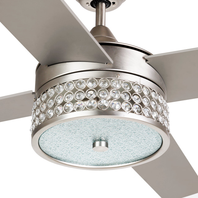 Modern Crystal Ceiling Fan With Remote, Modern Contemporary Ceiling Fans
