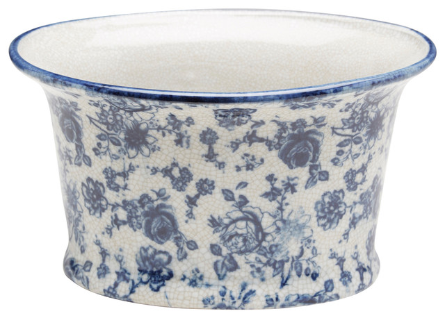 Blue and White Planter - Asian - Indoor Pots And Planters - by Orchard