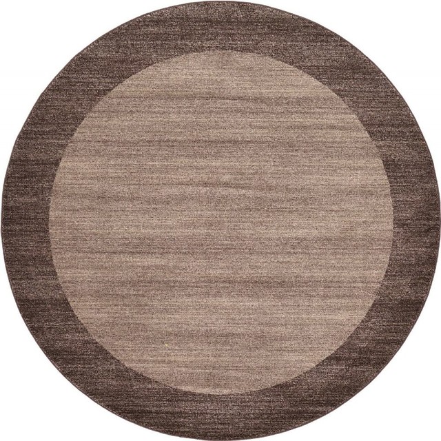 Contemporary Desdemona Fawn Area Rug, 8' Round - Contemporary - Area ...