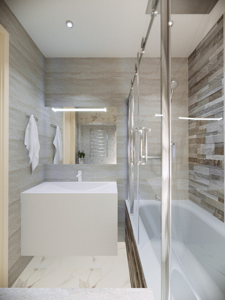 Дизайн 3-х комнатной квартиры в современном стиле для семьи с двумя детьми.