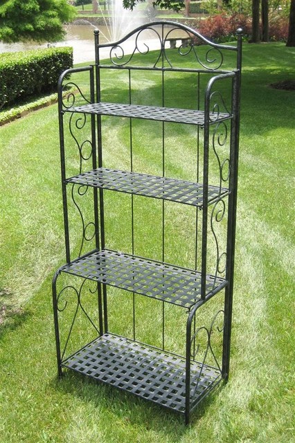 4 Tier Iron Indoor Outdoor Bakers Rack Rustic Baker S Racks By 4 Tier Iron Indoor Outdoor Bakers Rack