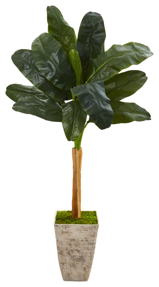 Nearly Natural 44 Fiddle Leaf Artificial Tree in Terracotta Planter