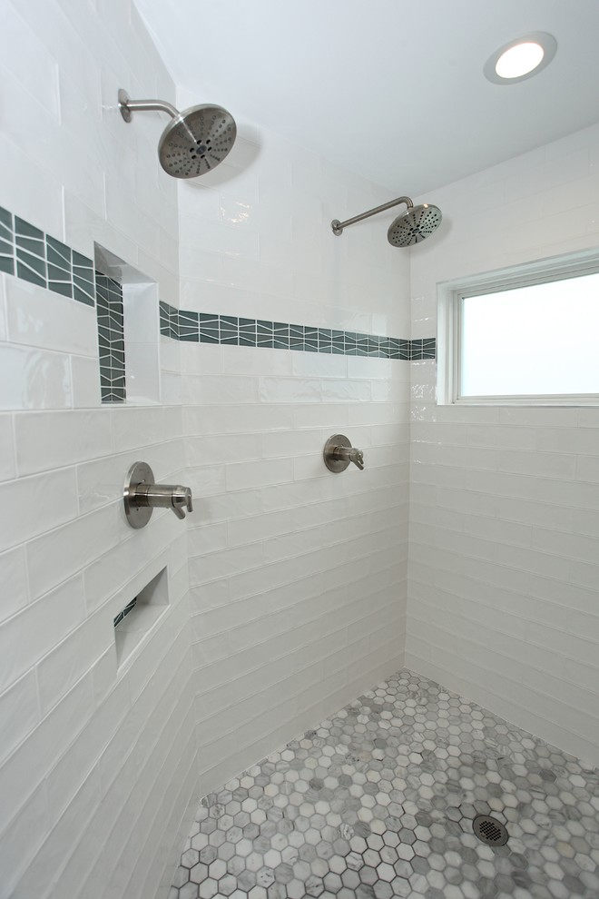 Example of a transitional bathroom design in Indianapolis