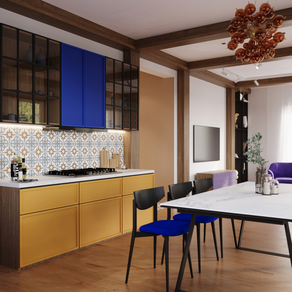 Дизайн 2х этажного дома в стиле эклектика