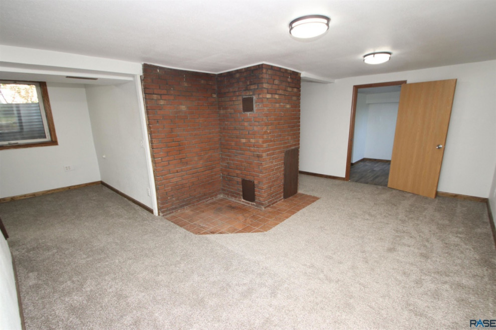 Basement Fireplace Lounging Room