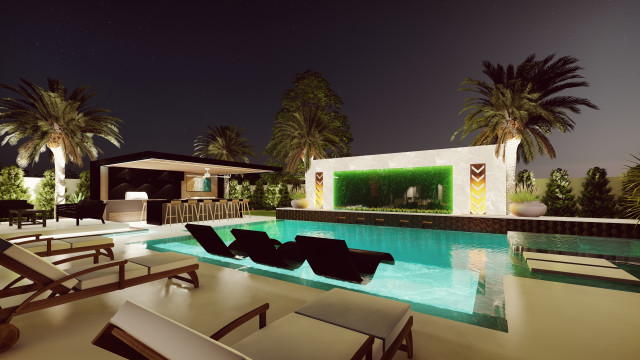 Modern Retreat modern-pools
