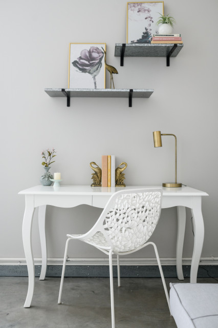 North Loop eclectic-home-office-and-library