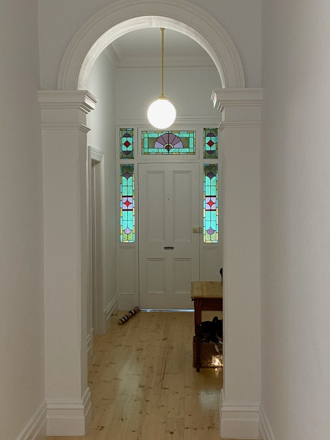 Front hallway contemporary-entre