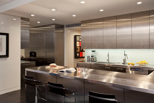 Stainless Steel Counter Tops Kitchen Design Ideas