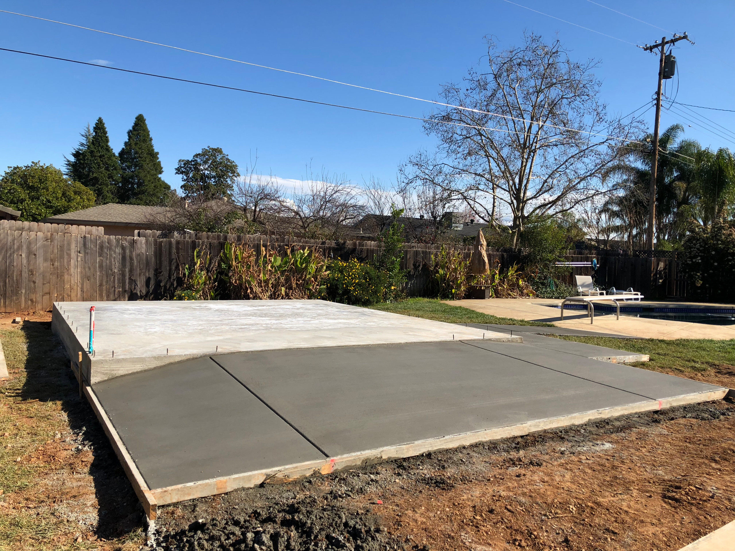 Homeowners Garage In Backyard