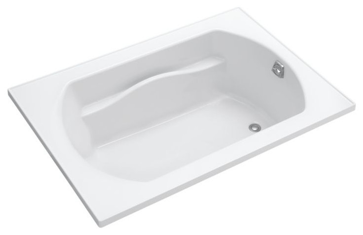 Sterling Lawson 60"x42"x20.3125" Vikrell Reversible-Hand Bath, White