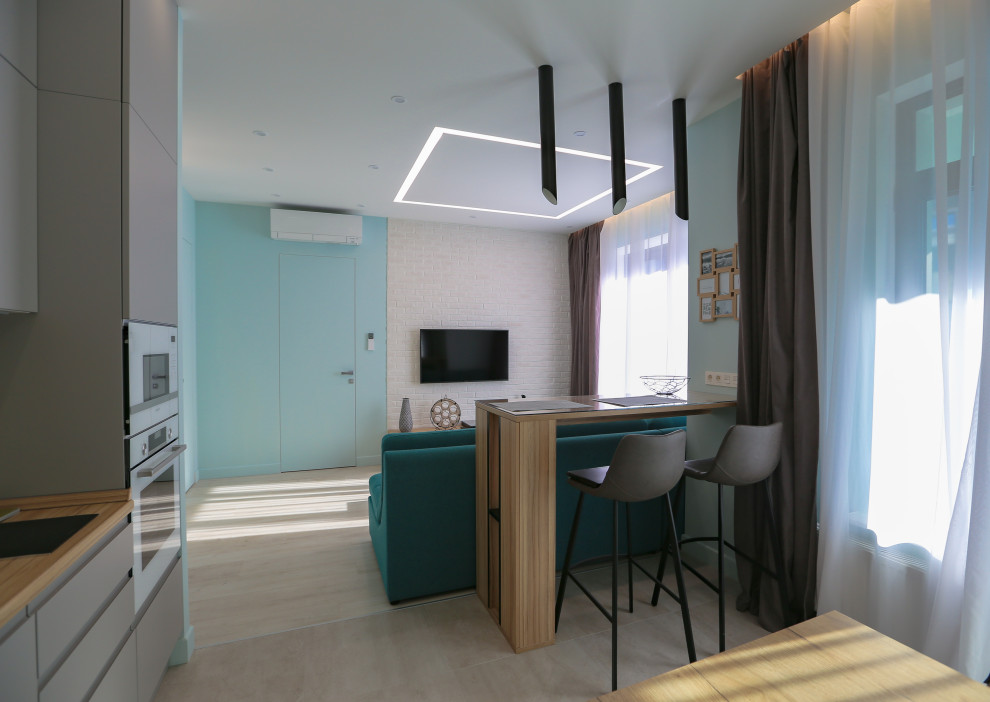 ЖК ЦАРСКАЯ ПЛОЩАДЬ - ЭТЮД С БИРЮЗОВЫМ ОТТЕНКОМ