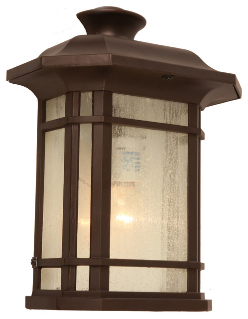 Franks Transitional 1-Light Rubbed Bronze Outdoor Wall Sconce
