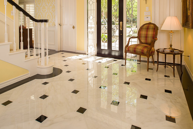 Marble Foyer - Traditional - Entrance - Dallas - by American Tile ...