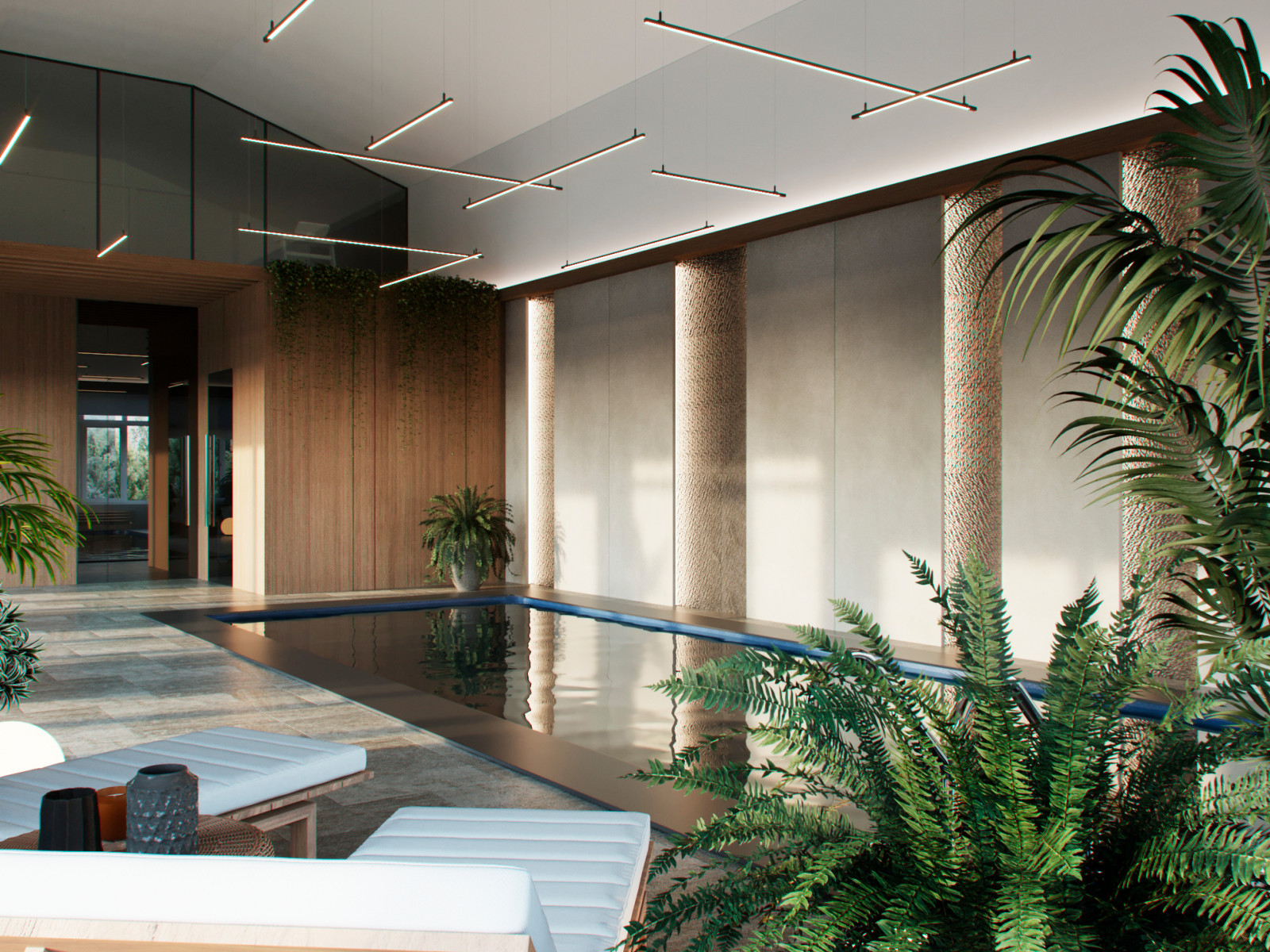 терьер бассейна в частном доме