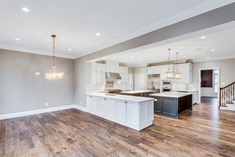 Inspiration for a kitchen remodel in DC Metro with two islands