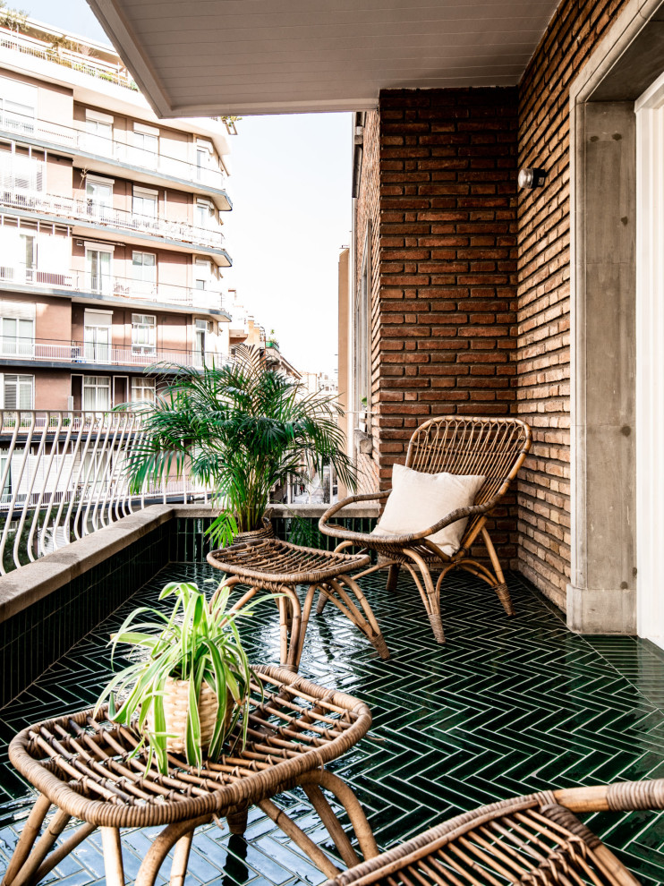 Modern balcony in Barcelona.