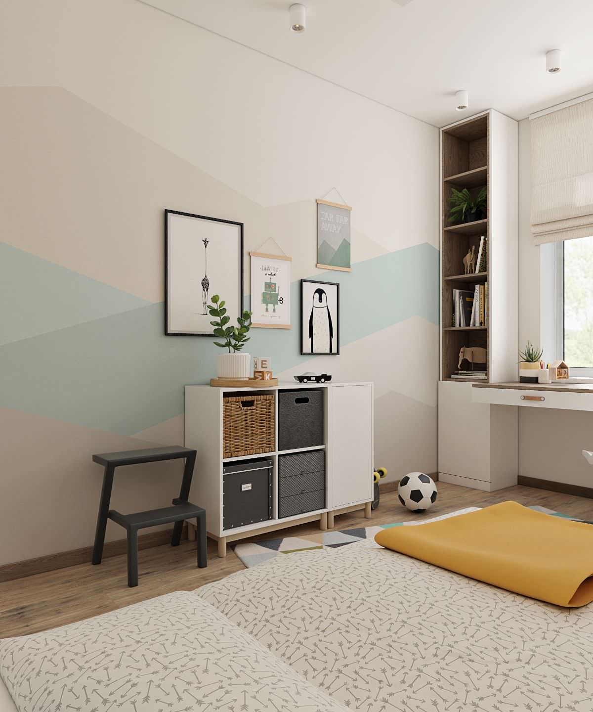 Интерьер квартиры 70 кв.м. для семьи с двумя детьми