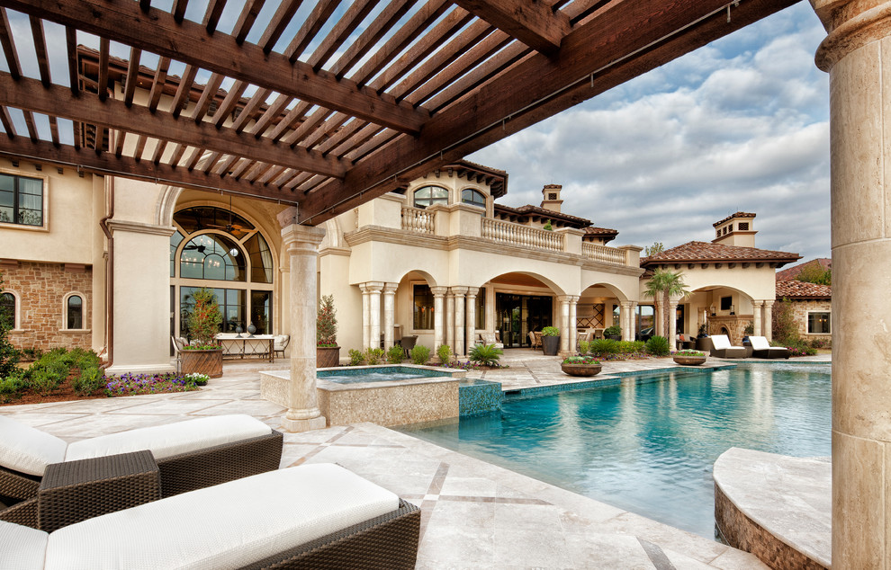 Italian Pool Italian Elegance - Mediterranean - Pool - Houston - by JAUREGUI ...