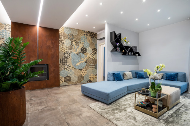 Un appartamento eccentrico | Restauro completo | 120 mq contemporary-living-room
