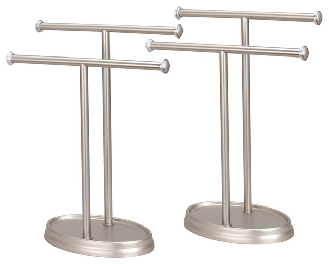 50001 2 Hand Towel Holder Satin Nickel 13 1 2 High Set Of 2 Transitional Paper Towel Holders By Aspen Creative Corporation Houzz