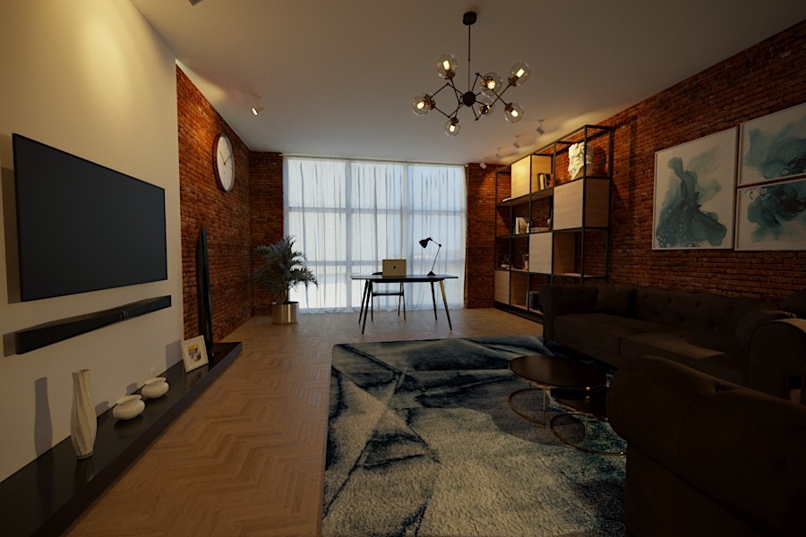 Дизайн одного помещения, лофт