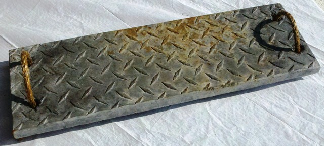Diamond Plate Trivet/Platter. Eco Friendly Concrete.
