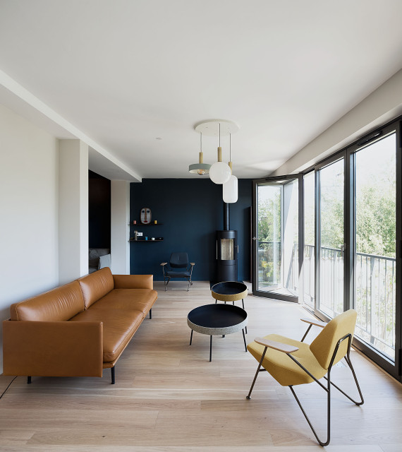 Extension & r&eacute;novation SEBX contemporaneo-salotto